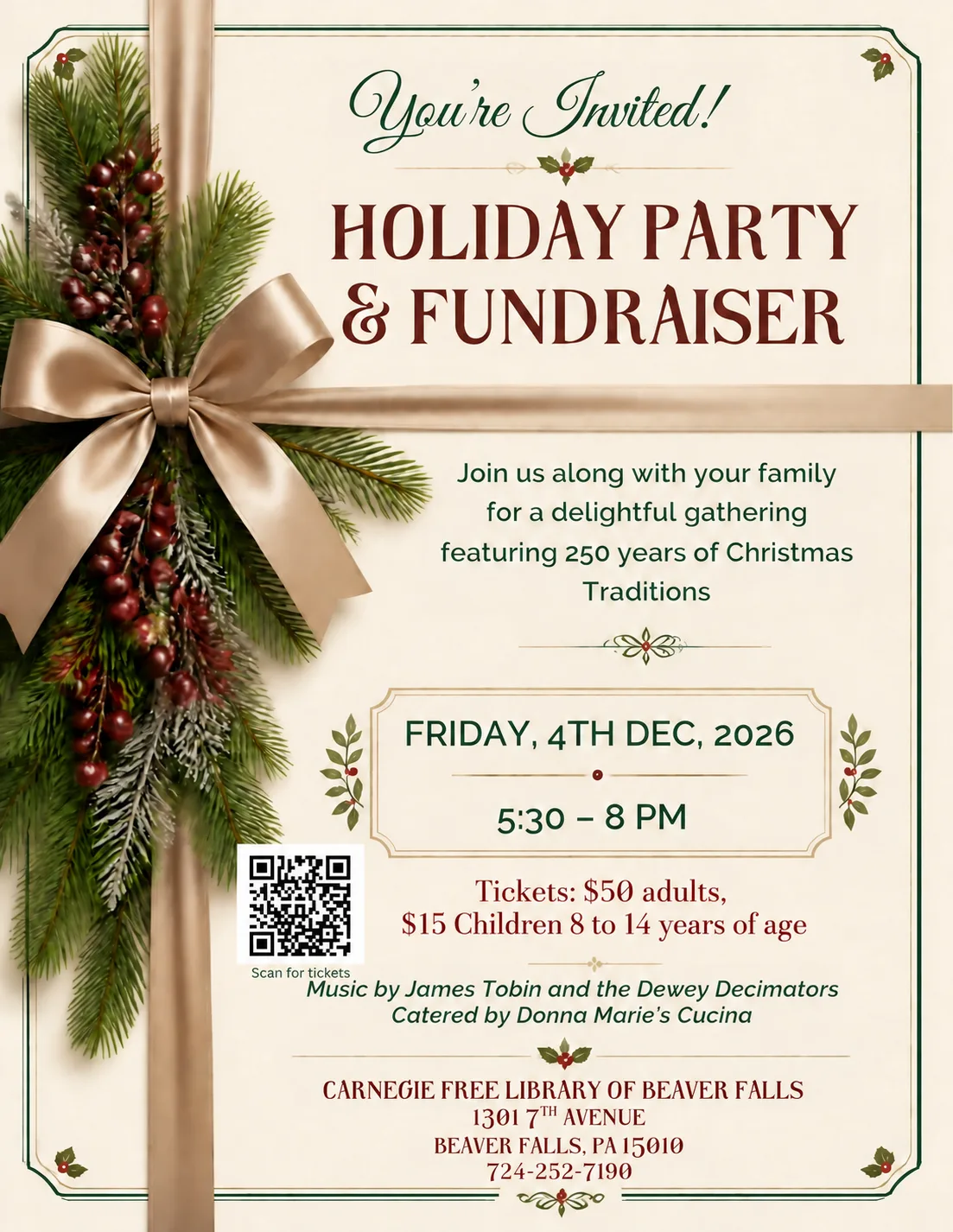 2026 Holiday Flyer with qr and phone number